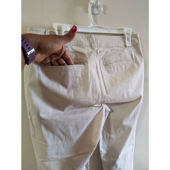 Banana Republic Slim Fit Chino Pants Women’s Size 4 Beige Khaki Stretch Cotton - Picture 9 of 11